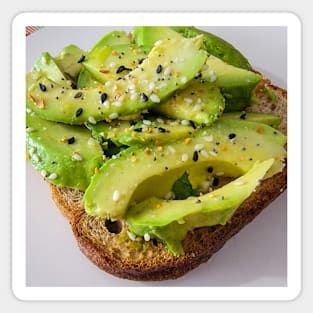 Avocado Toast with Everything But The Bagel Seasoning Sticker